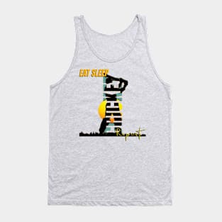 Eat sleep cricket repeat Tank Top